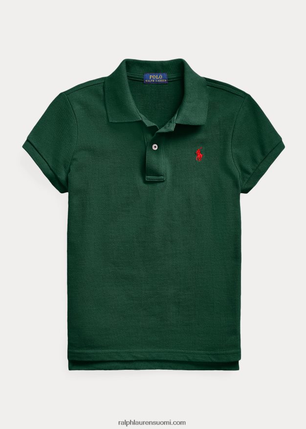 Ralph Lauren lapset puuvillaverkkopaita 0Z24ZR6986 college vihreä