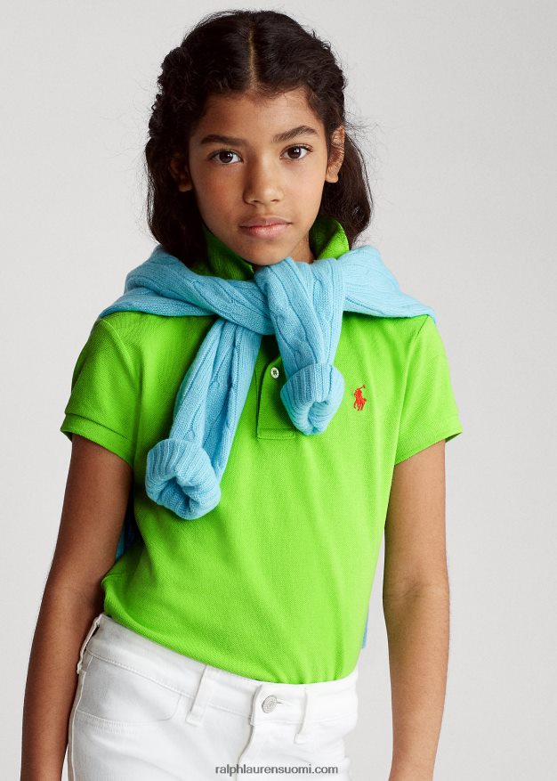Ralph Lauren lapset puuvillaverkkopaita 0Z24ZR6988 kiivi lime