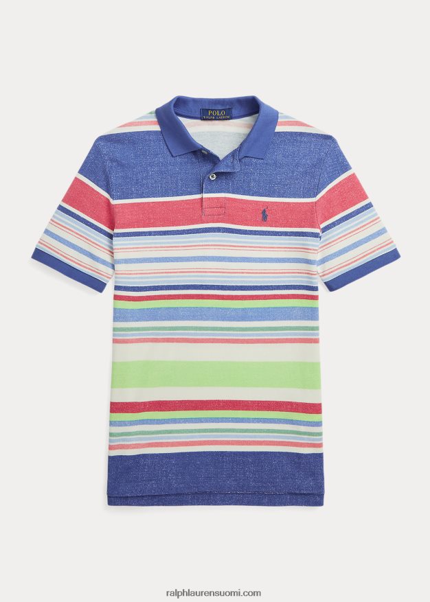 Ralph Lauren lapset raidallinen puuvillaverkkopaita 0Z24ZR5967 paratiisin raita