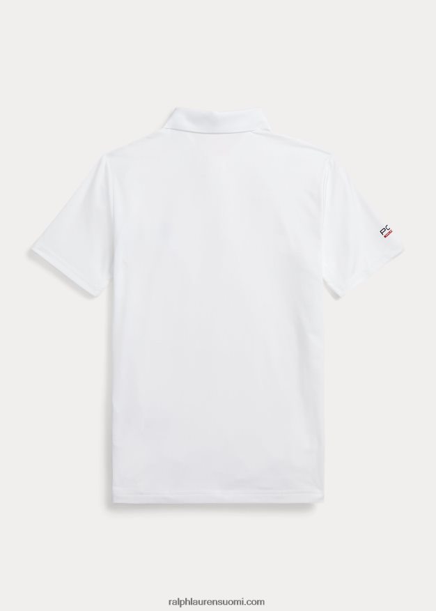 Ralph Lauren lapset suorituskykyä joustava trikoo poolopaita 0Z24ZR5974 keraaminen valkoinen