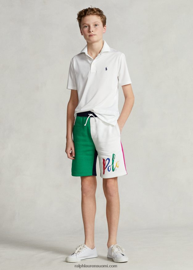 Ralph Lauren lapset suorituskykyä joustava trikoo poolopaita 0Z24ZR5974 keraaminen valkoinen