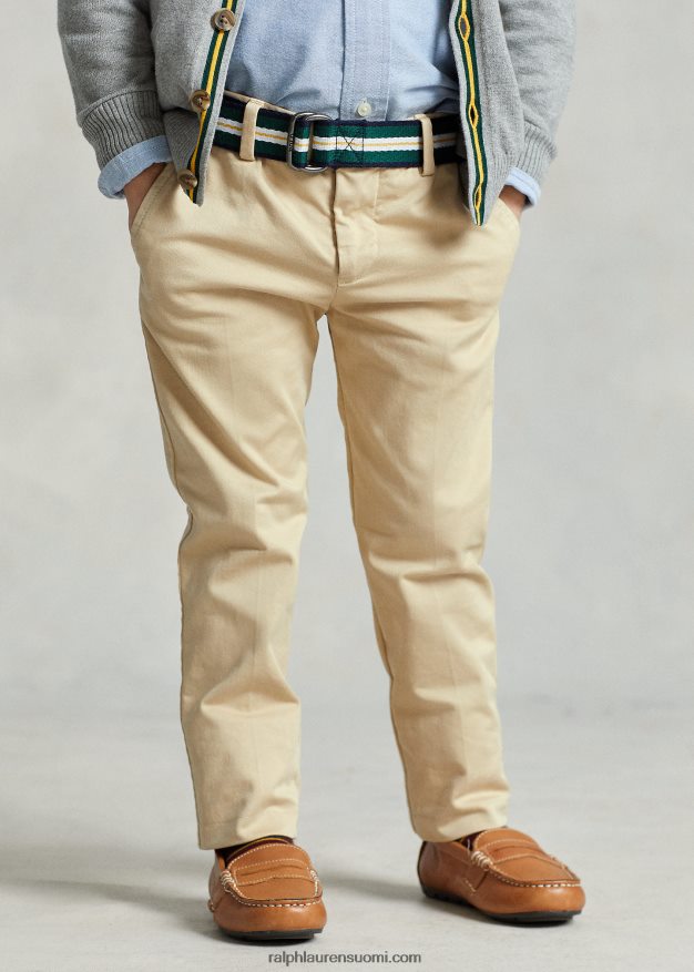 Ralph Lauren lapset joustavat chino-pukuhousut 0Z24ZR5668 rusketus