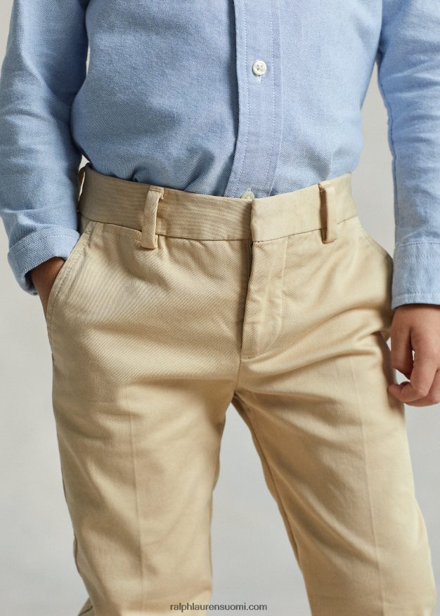 Ralph Lauren lapset joustavat chino-pukuhousut 0Z24ZR5668 rusketus