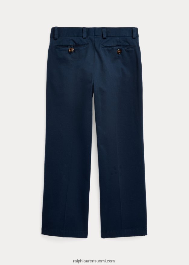 Ralph Lauren lapset joustavat chino-pukuhousut 0Z24ZR5669 kirkas laivasto