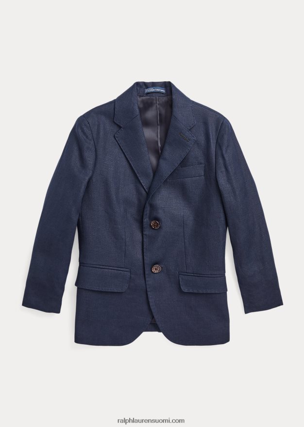 Ralph Lauren lapset pellava poolopukutakki 0Z24ZR5812 tumma laivasto