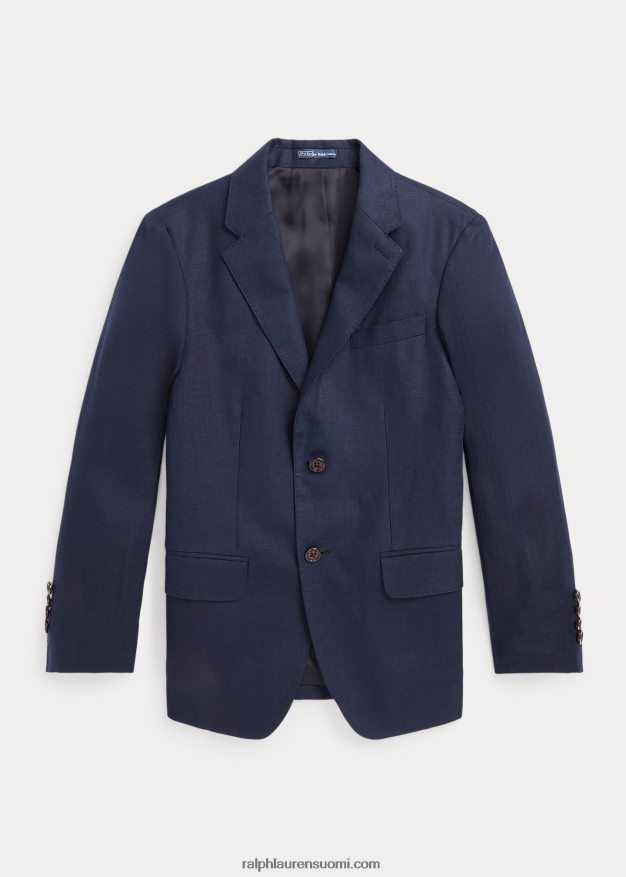 Ralph Lauren lapset pellava poolopukutakki 0Z24ZR9843 tumma laivasto