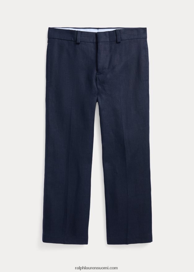 Ralph Lauren lapset pellavapukuhousut 0Z24ZR5814 tumma laivasto