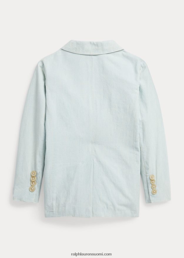 Ralph Lauren lapset puuvillainen chambray urheilutakki 0Z24ZR5839 chambray