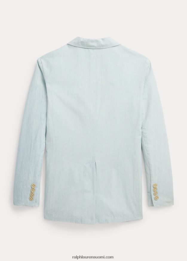 Ralph Lauren lapset puuvillainen chambray urheilutakki 0Z24ZR6187 chambray