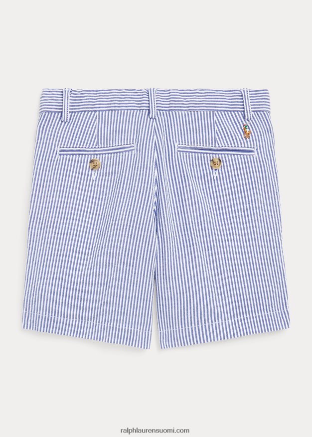 Ralph Lauren lapset joustava puuvilla seersucker lyhyt 0Z24ZR5659 sininen seersicker