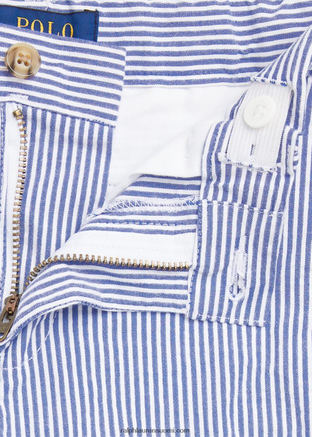Ralph Lauren lapset joustava puuvilla seersucker lyhyt 0Z24ZR5659 sininen seersicker