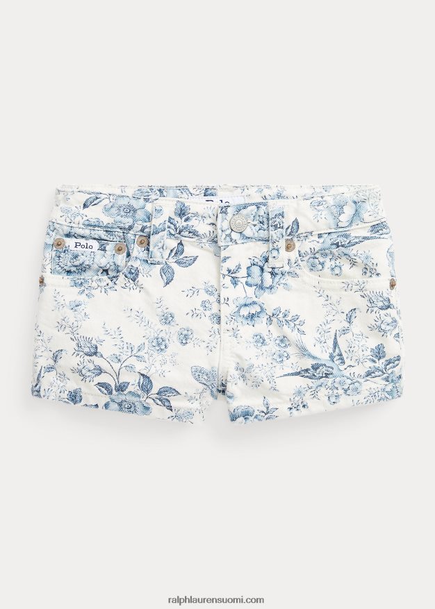 Ralph Lauren lapset kukkainen puuvilla denim lyhyt 0Z24ZR6711 kukka-