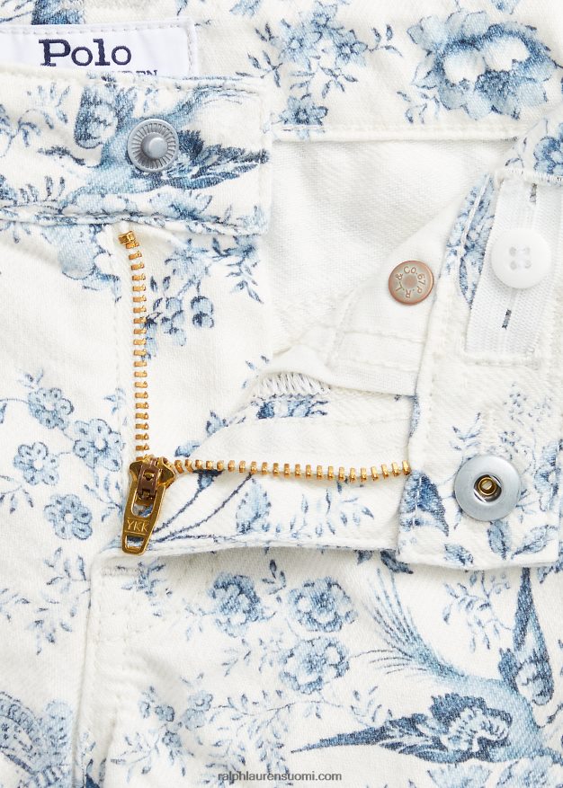 Ralph Lauren lapset kukkainen puuvilla denim lyhyt 0Z24ZR6711 kukka-