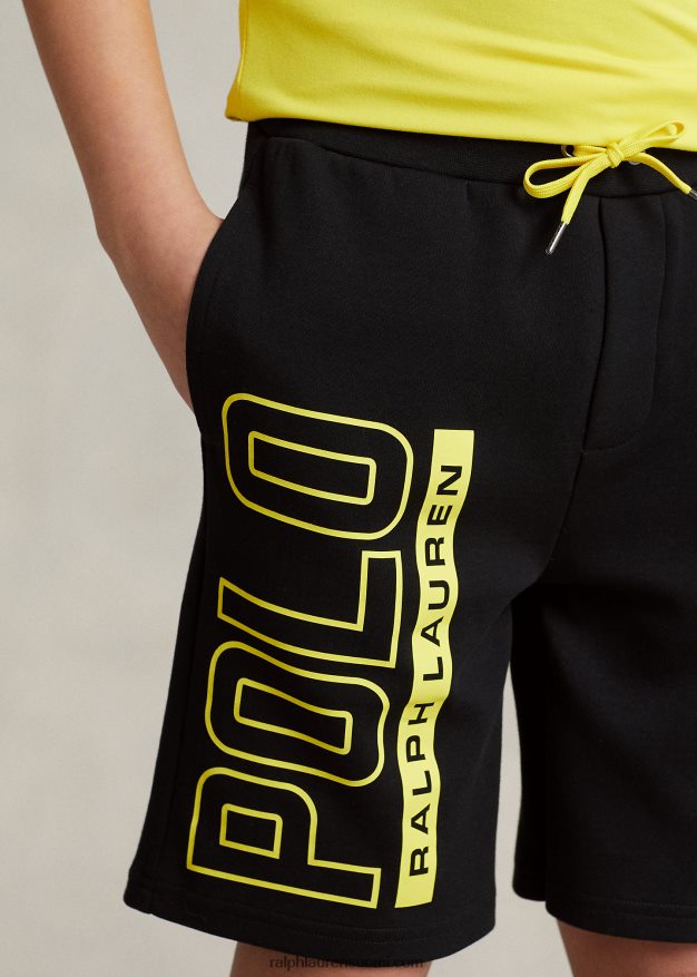 Ralph Lauren lapset logo kaksoisneulottu lyhyt 0Z24ZR5969 musta