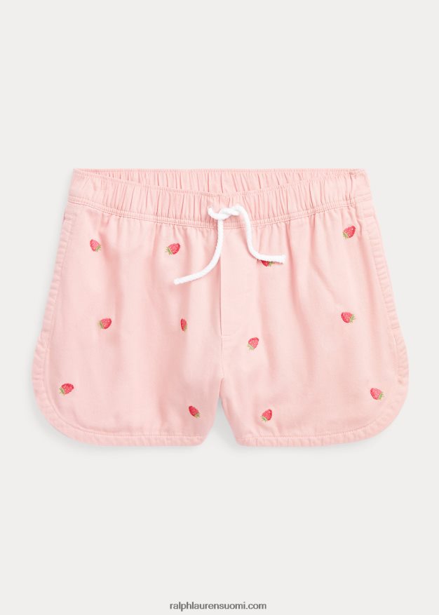 Ralph Lauren lapset mansikkapuuvillatvilli lyhyt 0Z24ZR7072 adirondack ruusu