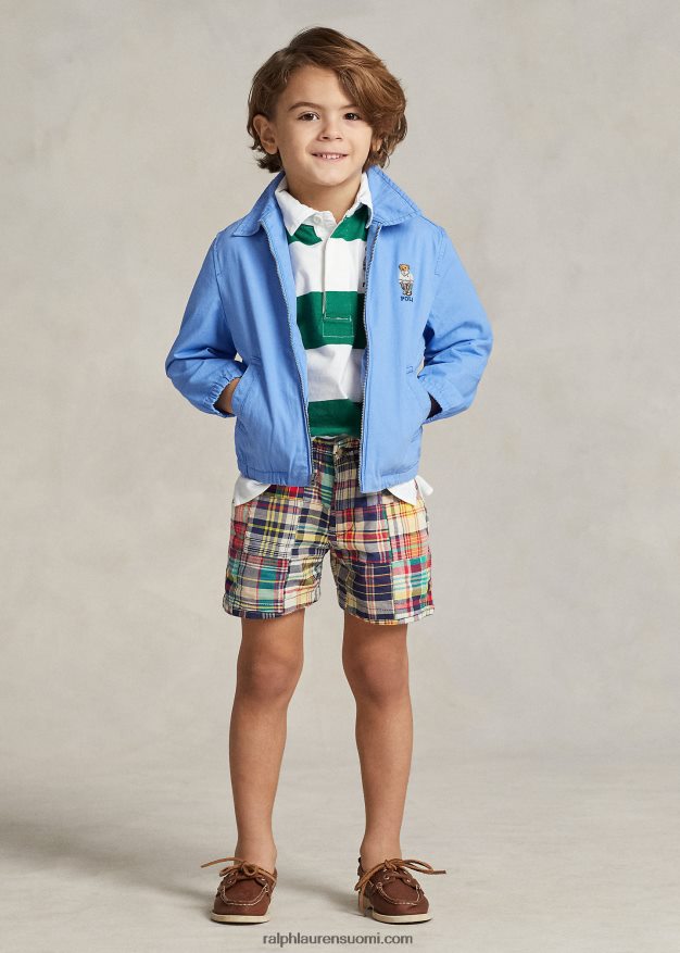 Ralph Lauren lapset polo prepster puuvilla madras lyhyt 0Z24ZR5656 madrasin tilkkutäkki