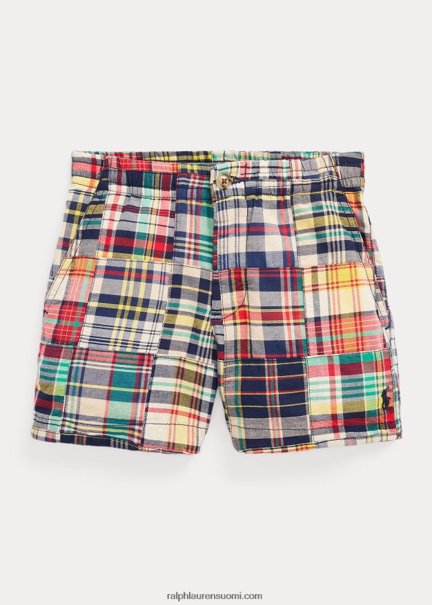 Ralph Lauren lapset polo prepster puuvilla madras lyhyt 0Z24ZR5656 madrasin tilkkutäkki