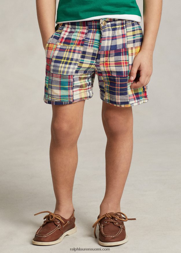 Ralph Lauren lapset polo prepster puuvilla madras lyhyt 0Z24ZR5656 madrasin tilkkutäkki