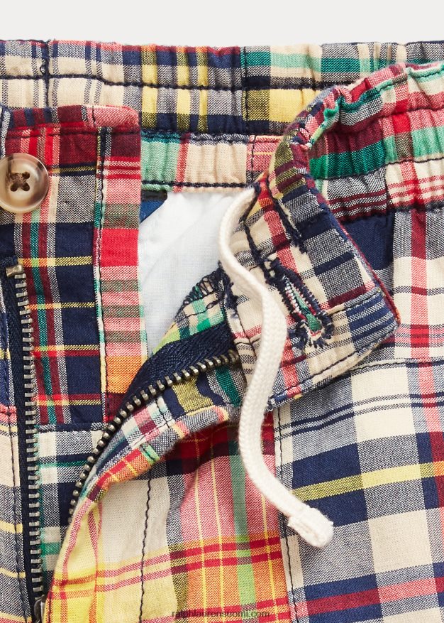 Ralph Lauren lapset polo prepster puuvilla madras lyhyt 0Z24ZR9867 madrasin tilkkutäkki