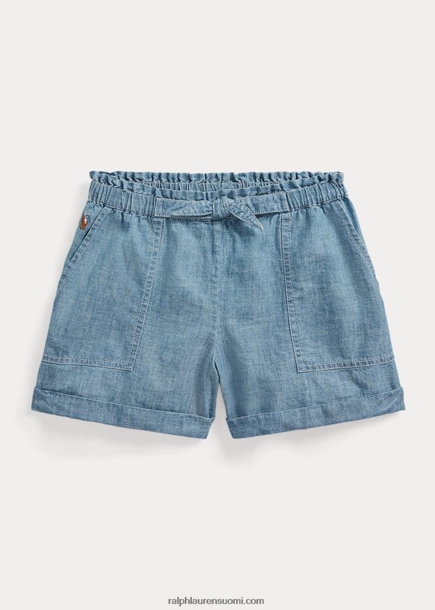 Ralph Lauren lapset puuvilla chambray camp lyhyt 0Z24ZR7105 indigo