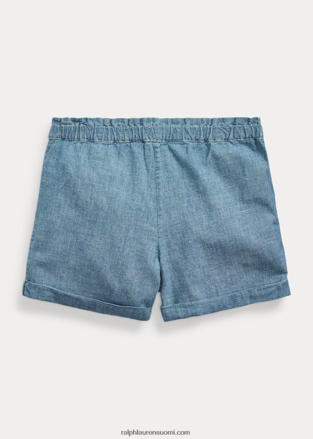 Ralph Lauren lapset puuvilla chambray camp lyhyt 0Z24ZR9938 indigo
