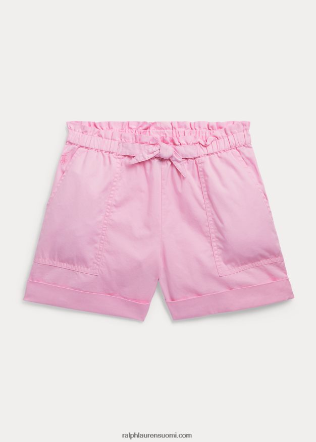 Ralph Lauren lapset puuvillatwill camp lyhyt 0Z24ZR7151 karmelin pinkki