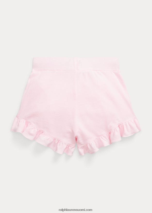 Ralph Lauren lapset röyhelöinen puuvillaverkko lyhyt 0Z24ZR7181 karmelin pinkki