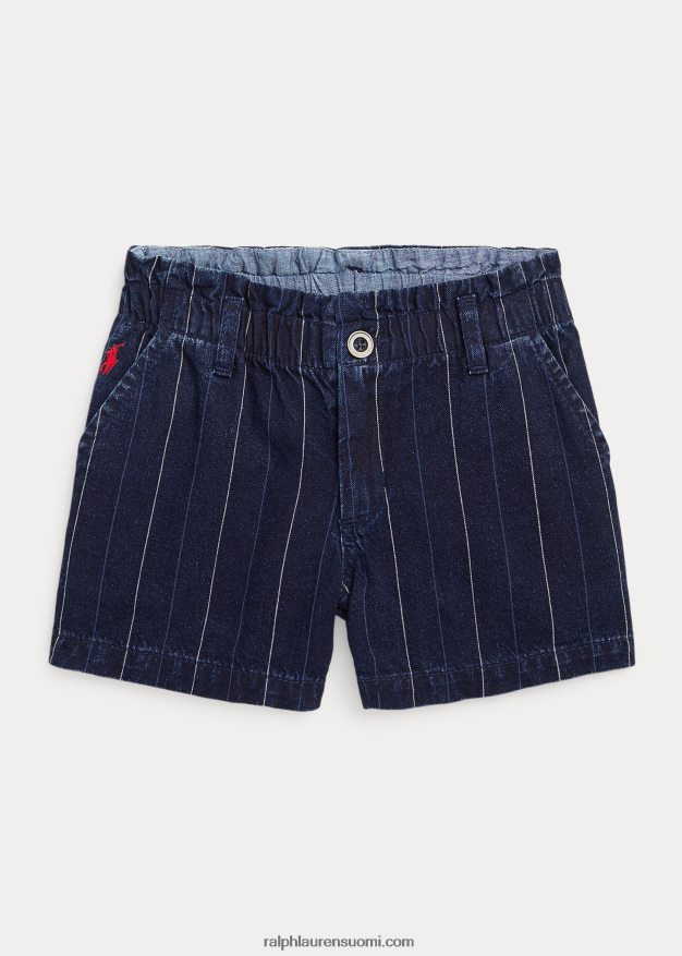 Ralph Lauren lapset raidallinen puuvillatvillipaperipussi lyhyt 0Z24ZR7471 belaya pesu