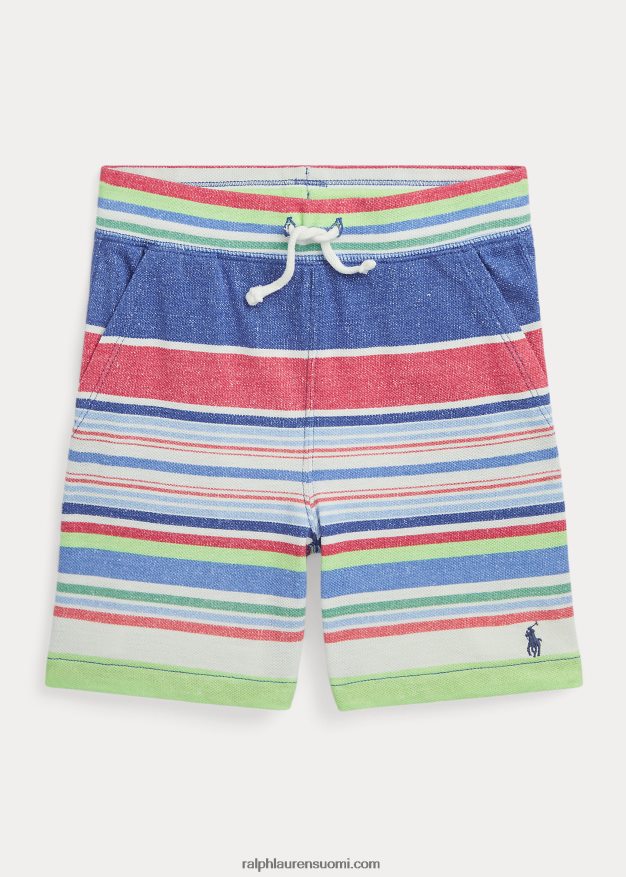 Ralph Lauren lapset raidallinen puuvillaverkko lyhyt 0Z24ZR5632 paratiisiraita vapaus