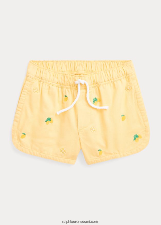 Ralph Lauren lapset sitruunakuvioinen puuvillatvilli lyhyt 0Z24ZR6829 banaani kermaa