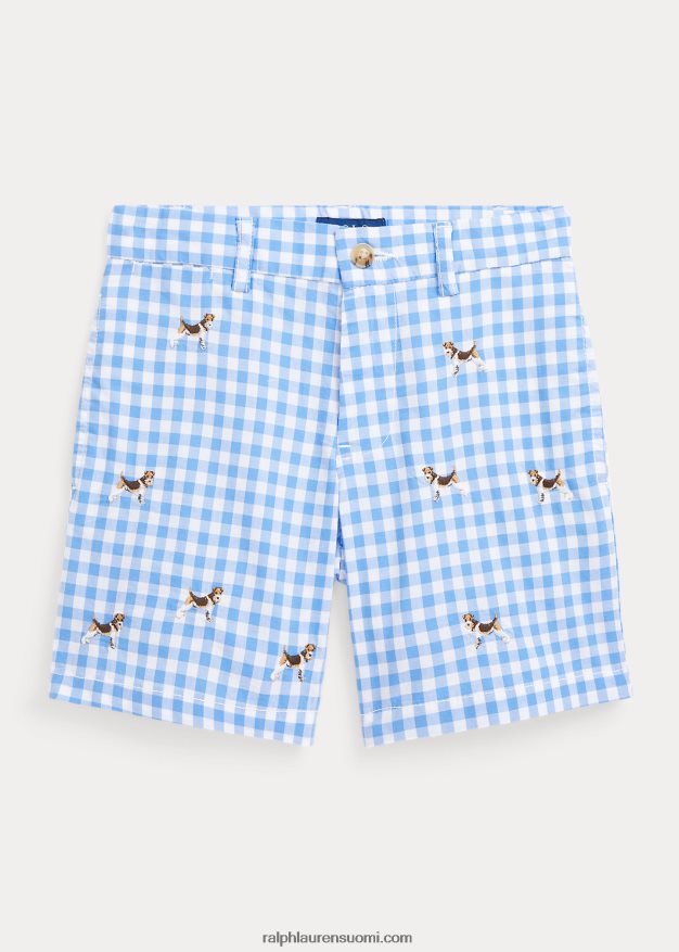 Ralph Lauren lapset suora istuvuus ruudullinen flex hankaus lyhyt 0Z24ZR5832 sininen gingham