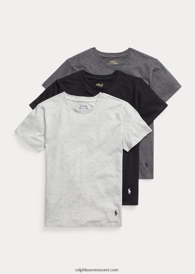 Ralph Lauren lapset 3 kpl kiinteää puuvillaa 0Z24ZR6408 harmaa/musta