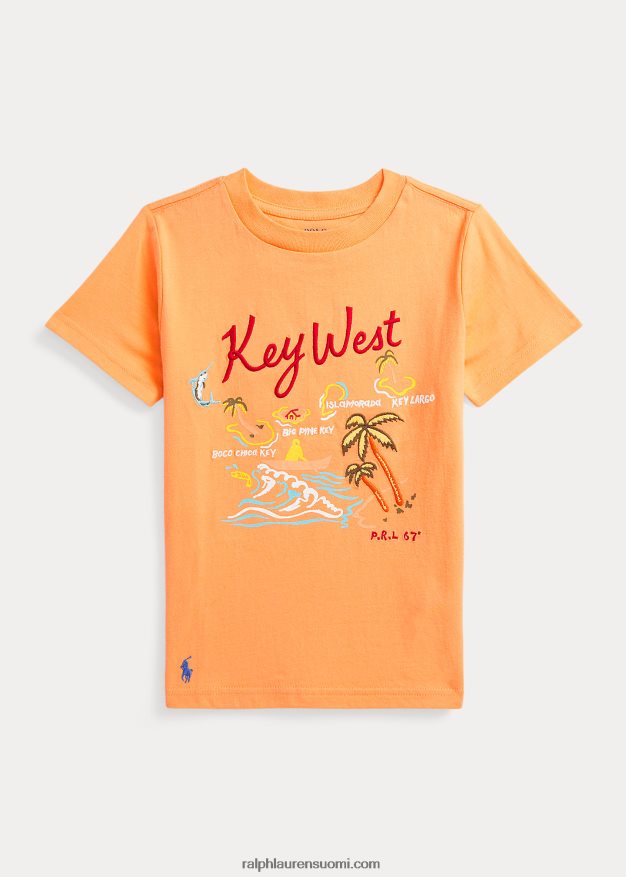 Ralph Lauren lapset Key west -puuvillatrikoopaita 0Z24ZR5759 reilu oranssi