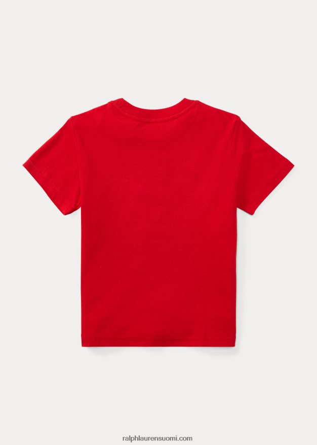 Ralph Lauren lapset crewneck puuvillatrikoosta 0Z24ZR5891 Rl 2000 punainen