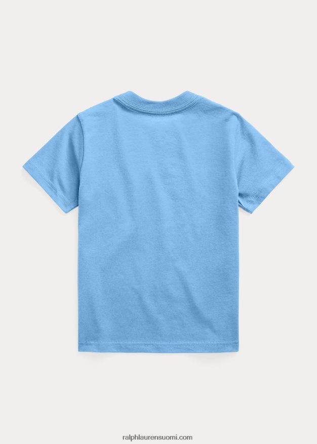 Ralph Lauren lapset crewneck puuvillatrikoosta 0Z24ZR5896 satamasaaren sininen