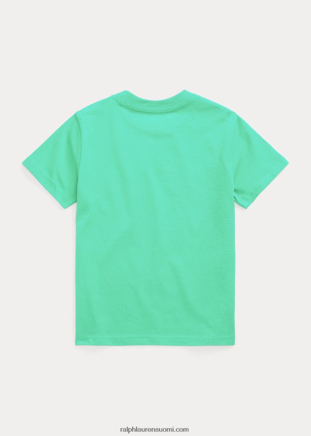 Ralph Lauren lapset crewneck puuvillatrikoosta 0Z24ZR5897 auringonlaskun vihreä
