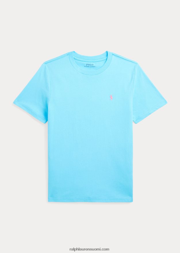 Ralph Lauren lapset crewneck puuvillatrikoosta 0Z24ZR6278 turkoosi nova