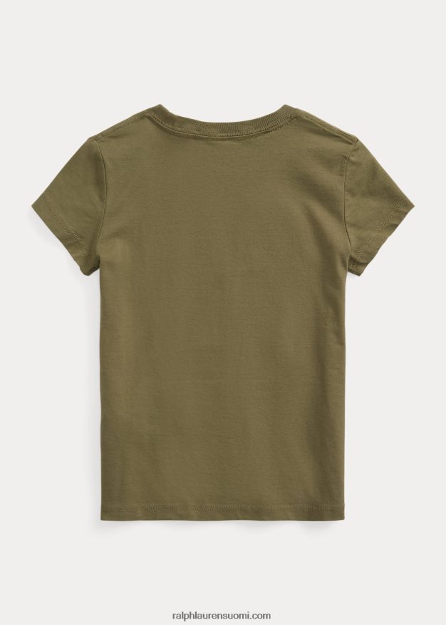 Ralph Lauren lapset graafinen puuvillajersey-paita 0Z24ZR9945 tumma salvia