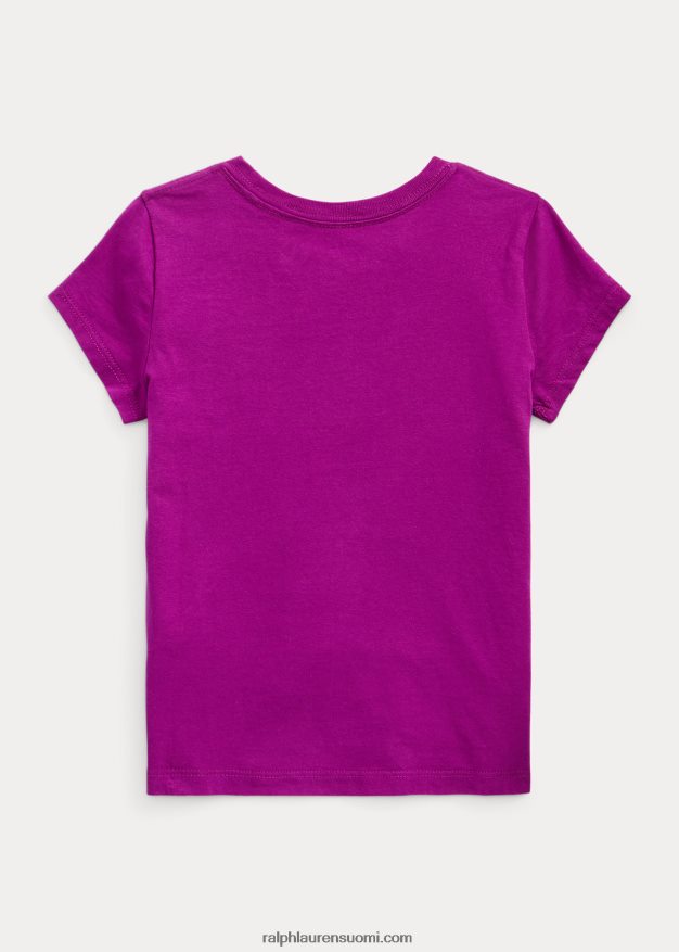 Ralph Lauren lapset graafinen puuvillajersey-paita 0Z24ZR9946 violetti aamunkoitto