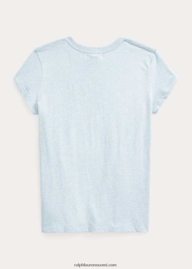 Ralph Lauren lapset hevosen puuvillatrikoo 0Z24ZR7538 chambray kanerva