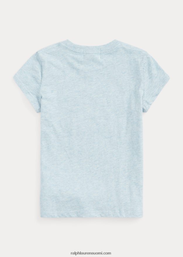 Ralph Lauren lapset hevosen puuvillatrikoo 0Z24ZR9988 chambray kanerva