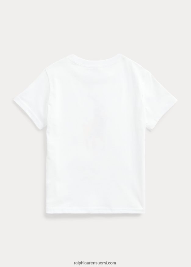 Ralph Lauren lapset iso poni puuvillajersey t-paita 0Z24ZR6495 valkoinen