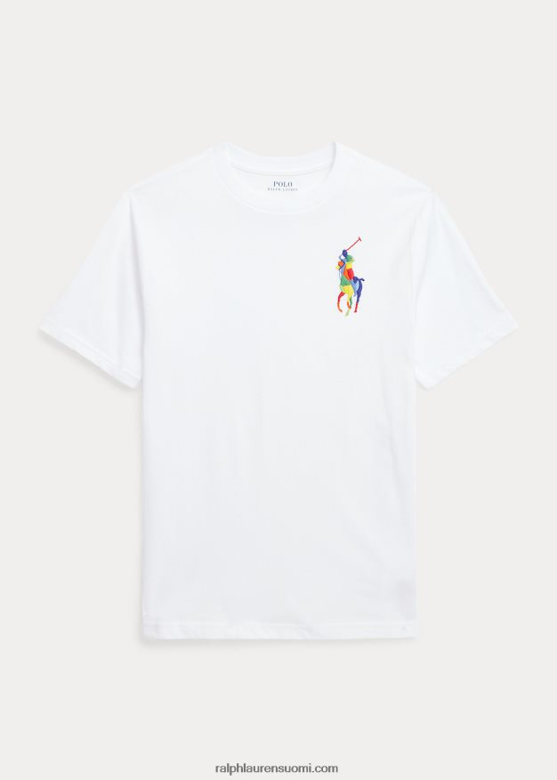 Ralph Lauren lapset iso poni puuvillajersey t-paita 0Z24ZR9815 valkoinen