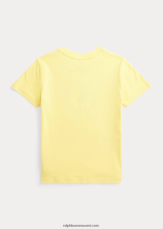Ralph Lauren lapset iso ponilogoinen puuvillainen trikoopaita 0Z24ZR5741 bristolin keltainen