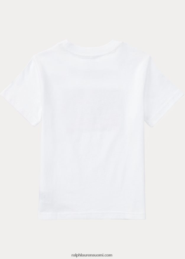 Ralph Lauren lapset lippupuuvillatrikoopaita 0Z24ZR5912 valkoinen