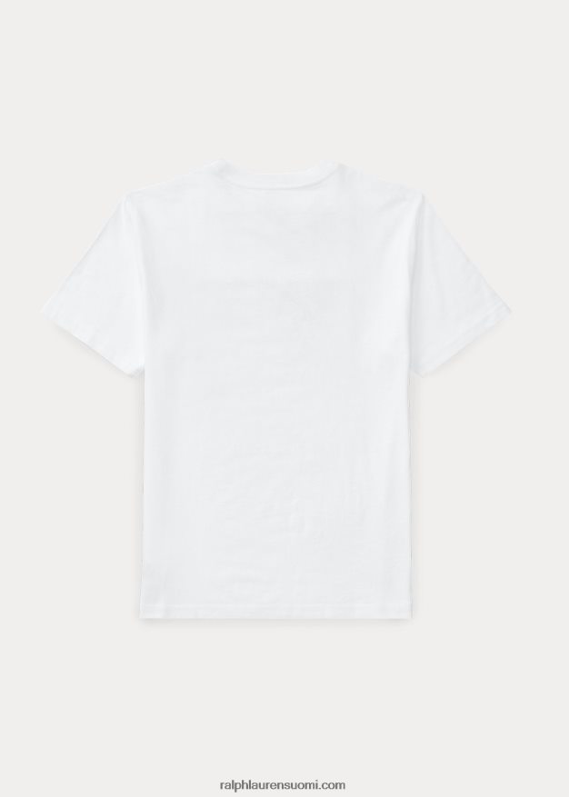 Ralph Lauren lapset lippupuuvillatrikoopaita 0Z24ZR6292 valkoinen