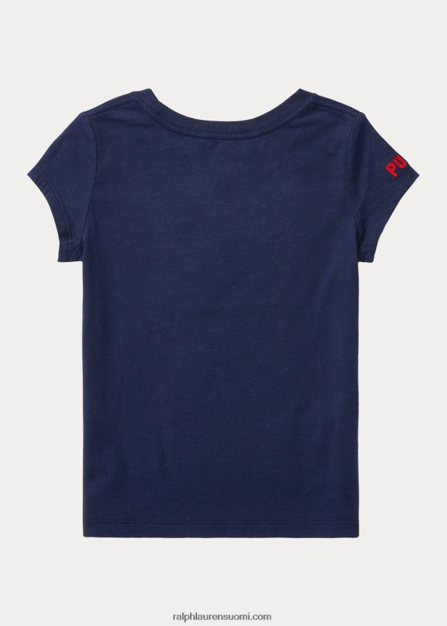 Ralph Lauren lapset lippupuuvillatrikoopaita 0Z24ZR6946 newportin laivasto