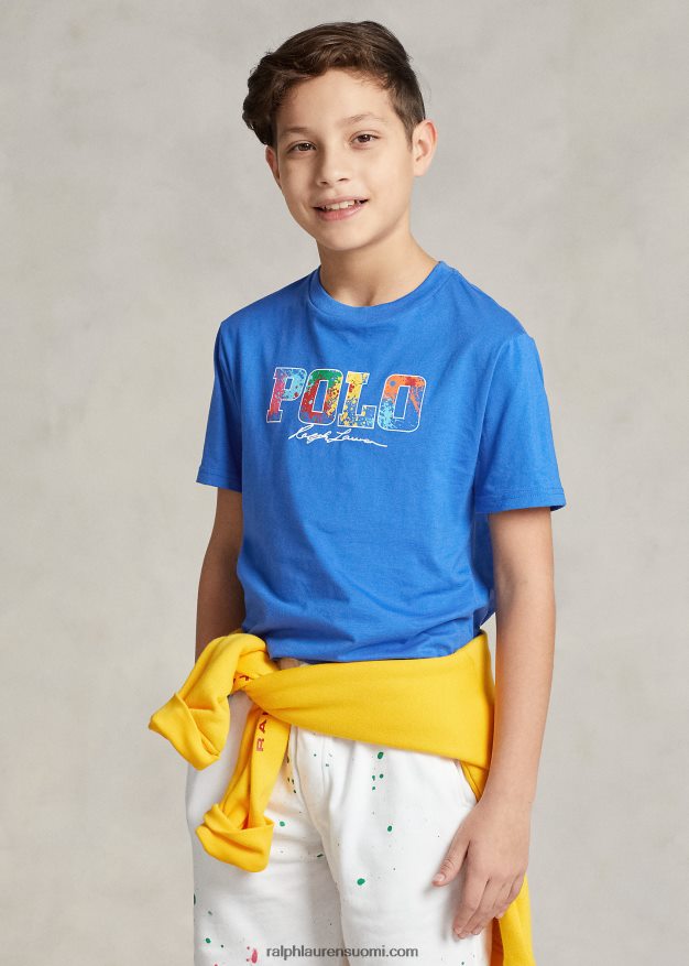 Ralph Lauren lapset logolla puuvillatrikoo 0Z24ZR5987 uusi iiris