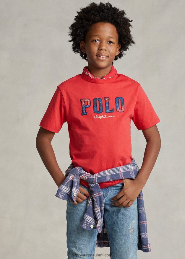 Ralph Lauren lapset logolla puuvillatrikoo 0Z24ZR6000 viesti punainen