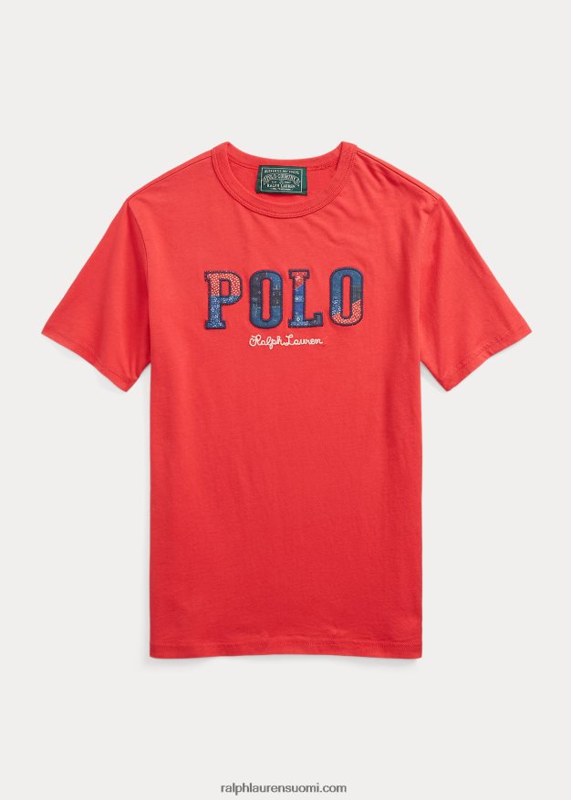 Ralph Lauren lapset logolla puuvillatrikoo 0Z24ZR6000 viesti punainen
